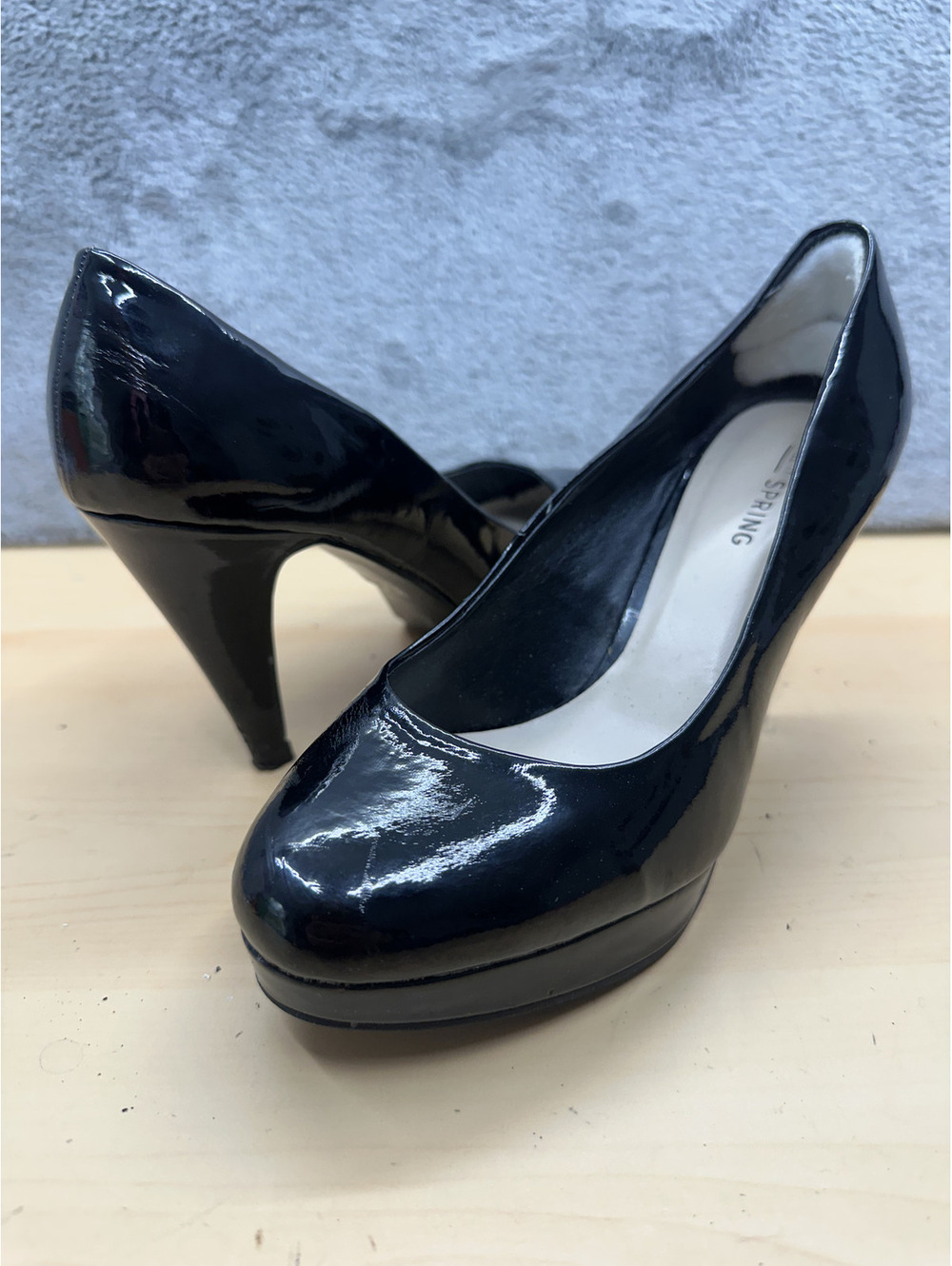 Call It Spring Black Patent Leather Platform Pumps